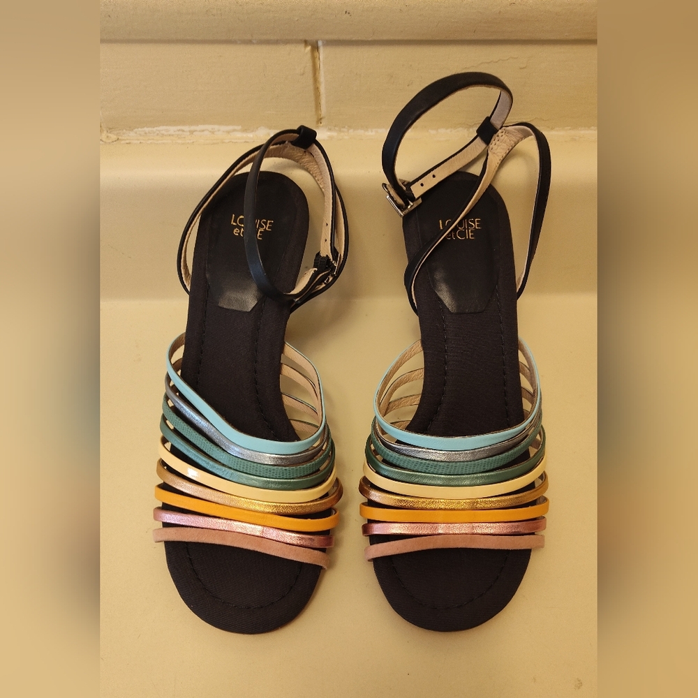 Louise et Cie Lo-Hilree Multicolored Strappy Heels Size 8